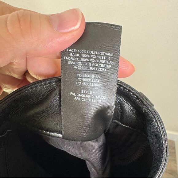 Aritzia Wilfred The Melina Faux Leather Pants Black Straight Leg Women’s Size 4 - Picture 7 of 7